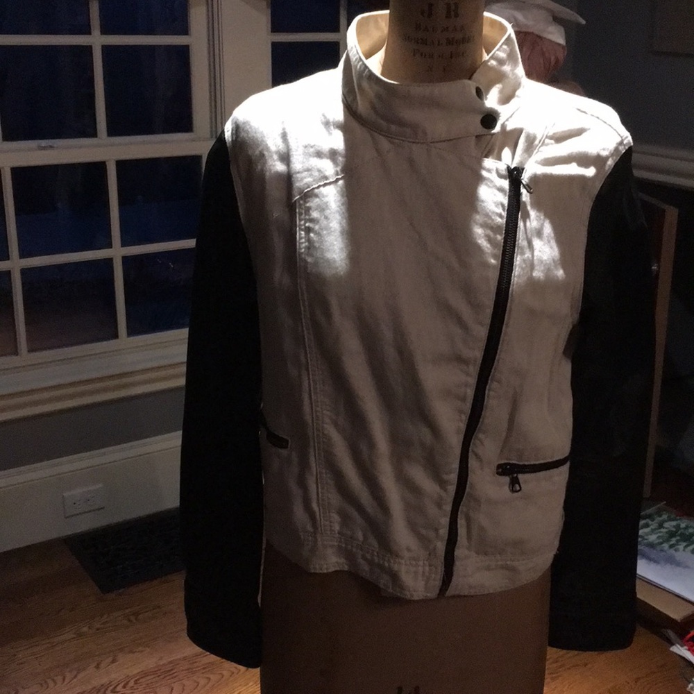 Rag And Bone Linen And Leather Jacket. - image 1